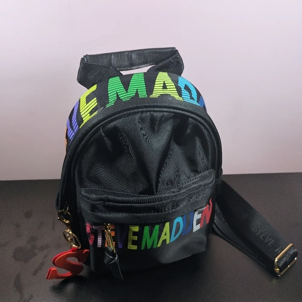 Steve Madden Bminiforce Mini Backpack Black Nylon OS